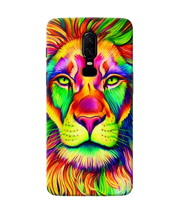 Lion Color Poster Oneplus 6 Back Cover