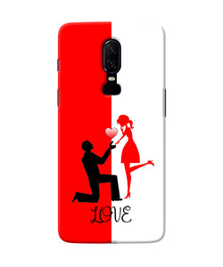 Love Propose Red And White Oneplus 6 Back Cover