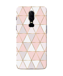 Abstract Pink Triangle Pattern Oneplus 6 Back Cover