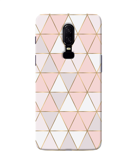 Abstract Pink Triangle Pattern Oneplus 6 Back Cover