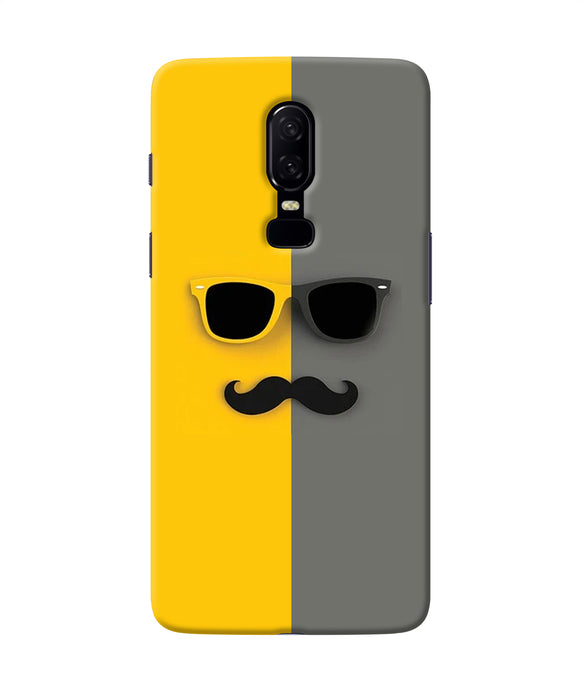 Mustache Glass Oneplus 6 Back Cover