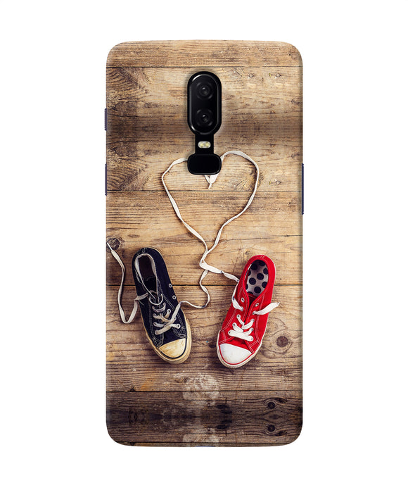 Shoelace Heart Oneplus 6 Back Cover