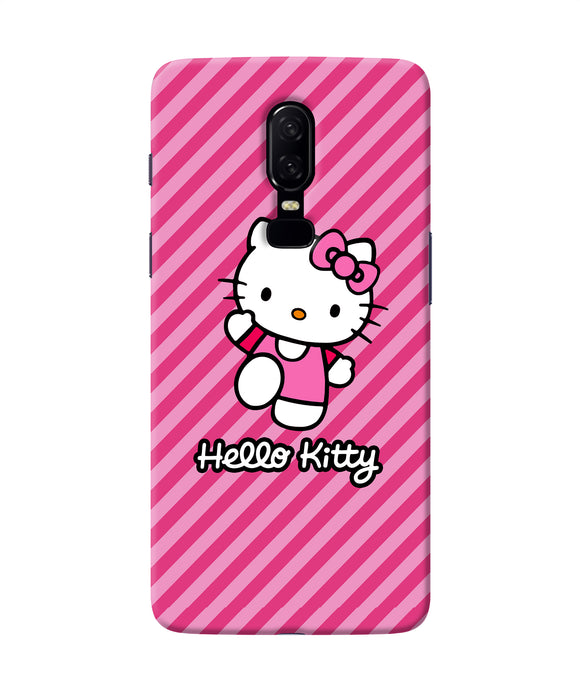Hello Kitty Pink Oneplus 6 Back Cover