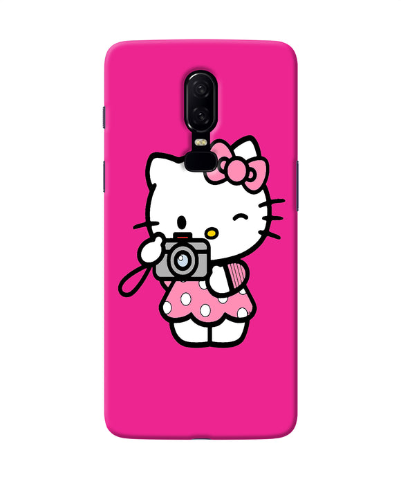 Hello Kitty Cam Pink Oneplus 6 Back Cover