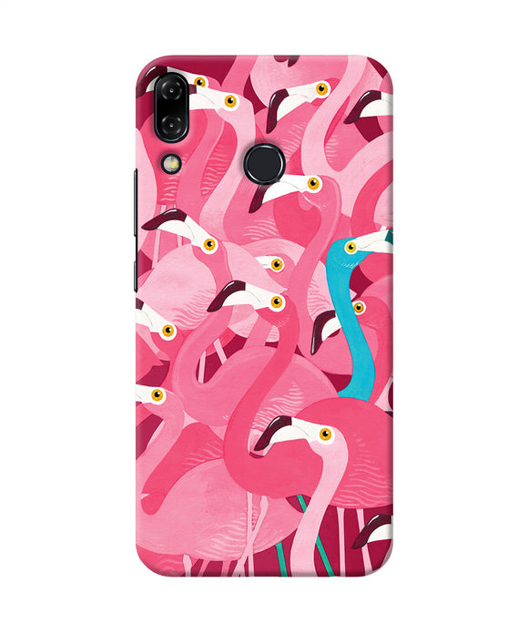 Abstract Sheer Bird Pink Print Asus Zenfone 5z Back Cover