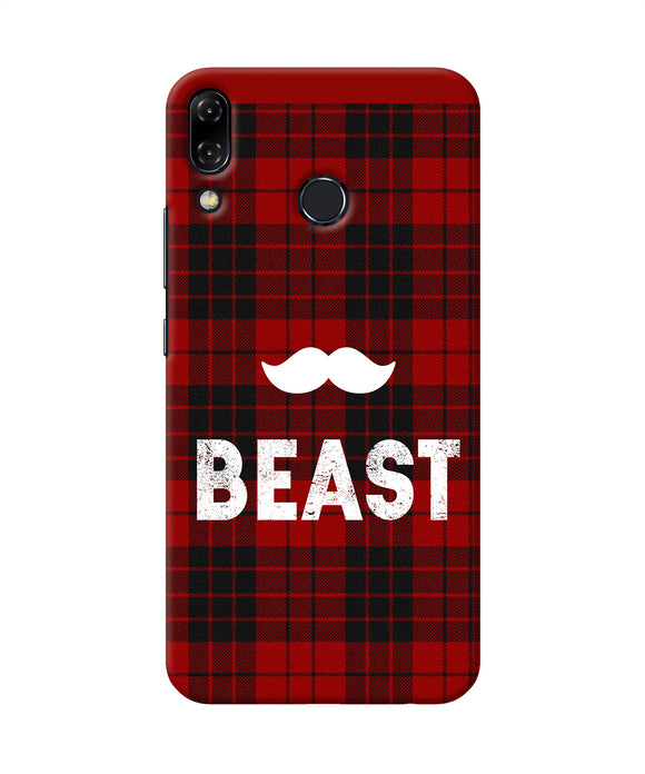 Beast Red Square Asus Zenfone 5z Back Cover