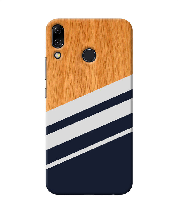Black And White Wooden Asus Zenfone 5z Back Cover