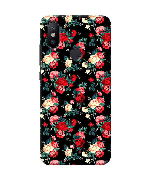 Rose Pattern Mi A2 Back Cover