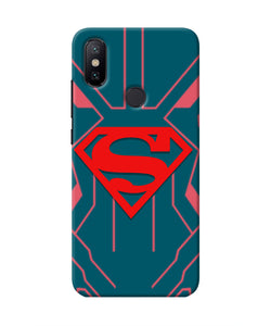 Superman Techno Mi A2 Real 4D Back Cover