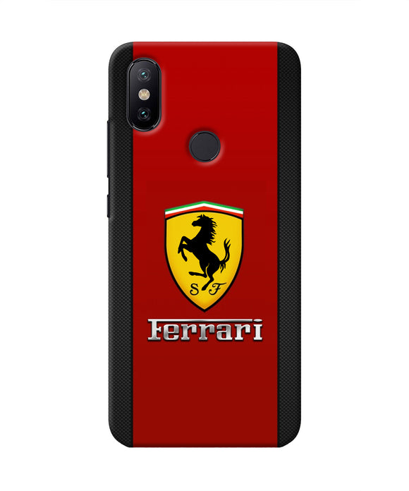 Ferrari Abstract Red Mi A2 Real 4D Back Cover