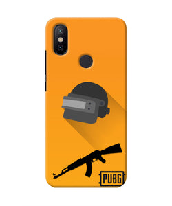 PUBG Helmet and Gun Mi A2 Real 4D Back Cover