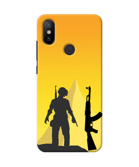 PUBG Silhouette Mi A2 Real 4D Back Cover