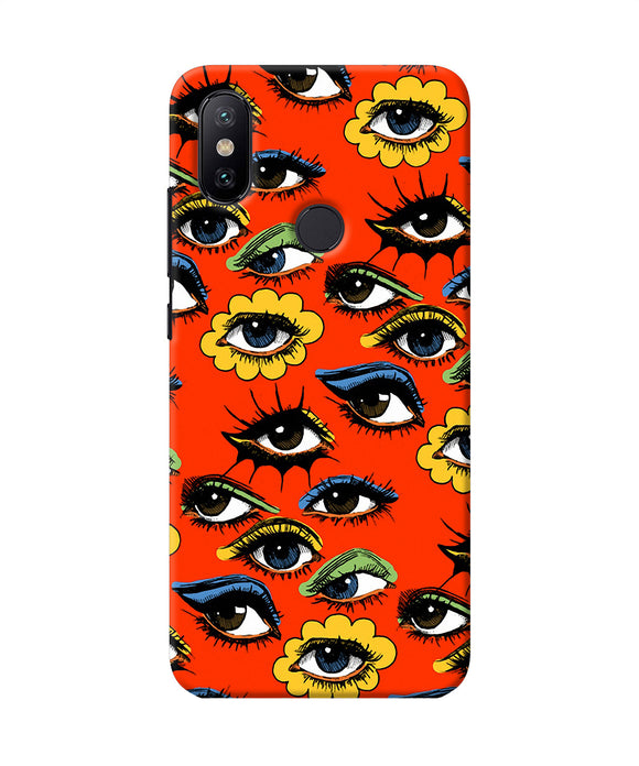 Abstract Eyes Pattern Mi A2 Back Cover