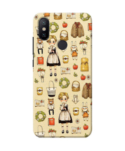 Canvas Girl Print Mi A2 Back Cover