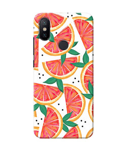 Abstract Orange Print Mi A2 Back Cover