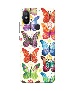 Abstract Butterfly Print Mi A2 Back Cover