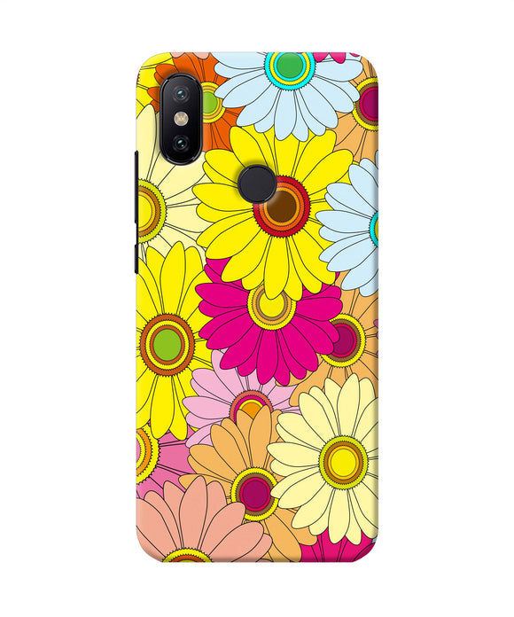 Abstract Colorful Flowers Mi A2 Back Cover