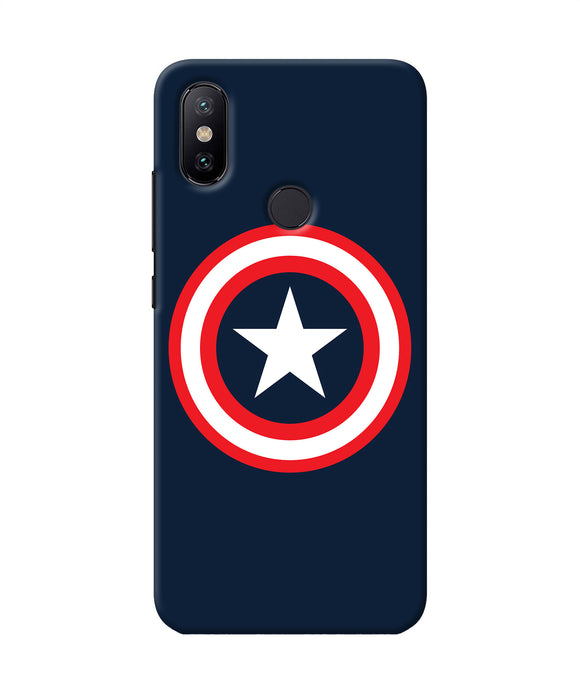 Captain America Logo Mi A2 Back Cover