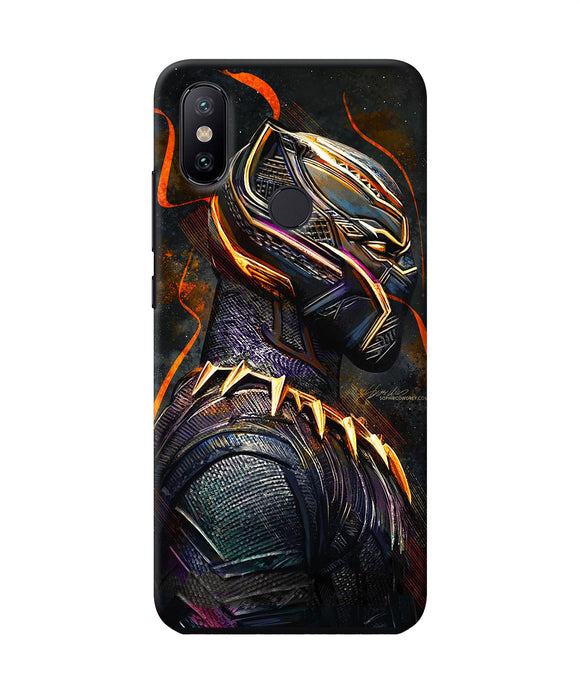 Black Panther Side Face Mi A2 Back Cover