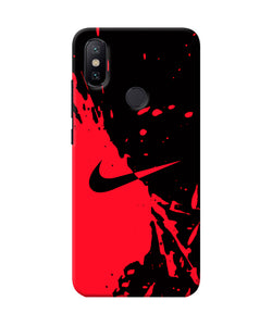 Nike Red Black Poster Mi A2 Back Cover