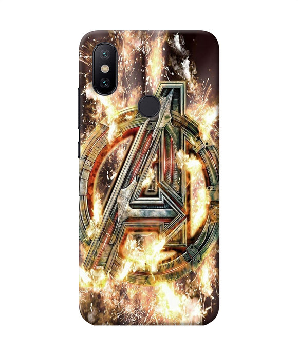 Avengers Burning Logo Mi A2 Back Cover