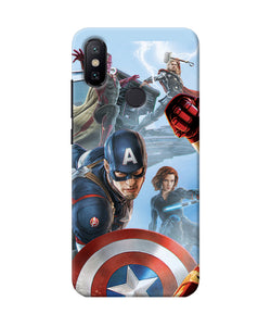 Avengers On The Sky Mi A2 Back Cover