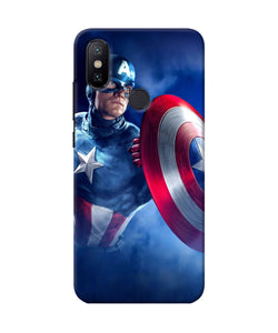 Captain America On Sky Mi A2 Back Cover