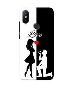 Love Propose Black And White Mi A2 Back Cover