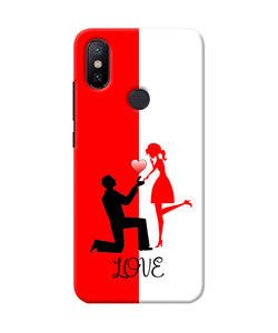 Love Propose Red And White Mi A2 Back Cover