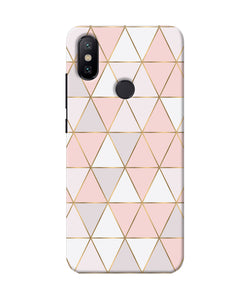 Abstract Pink Triangle Pattern Mi A2 Back Cover