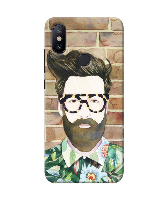 Beard Man With Glass Mi A2 Back Cover