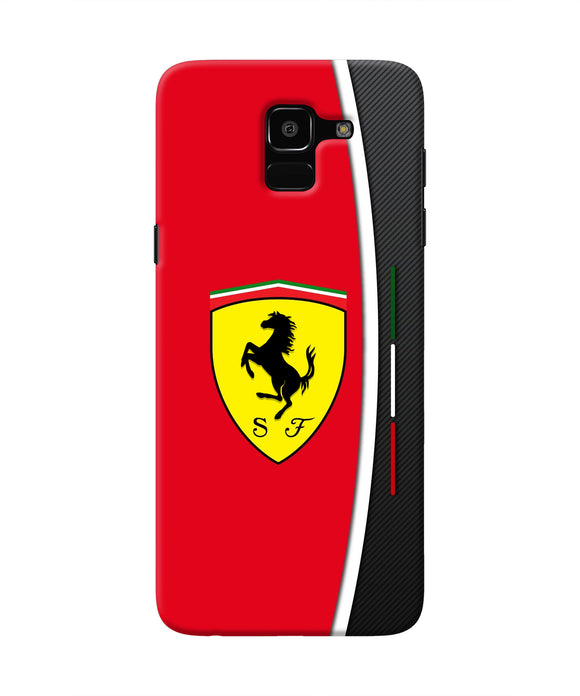 Ferrari Abstract Maroon Samsung J6 Real 4D Back Cover