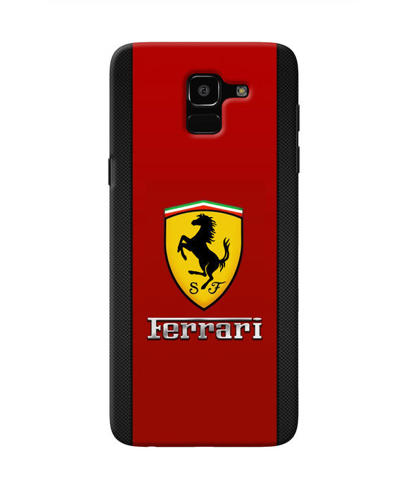 Ferrari Abstract Red Samsung J6 Real 4D Back Cover