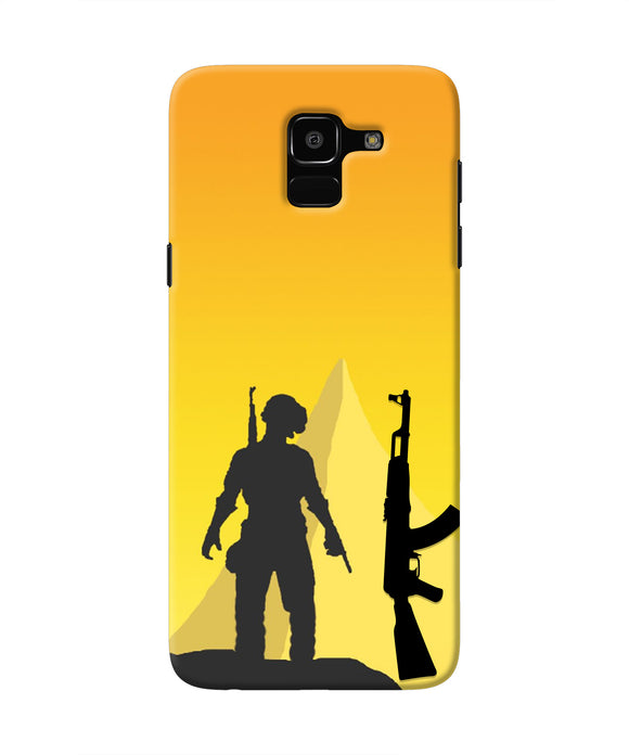 PUBG Silhouette Samsung J6 Real 4D Back Cover