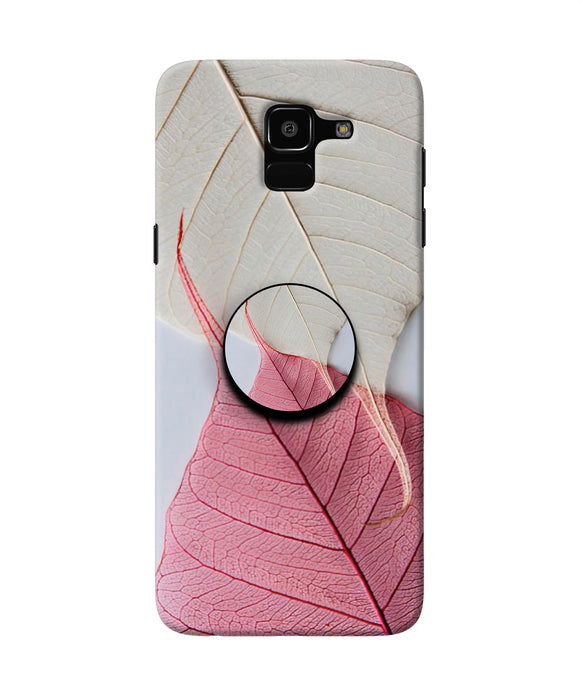 White Pink Leaf Samsung J6 Pop Case