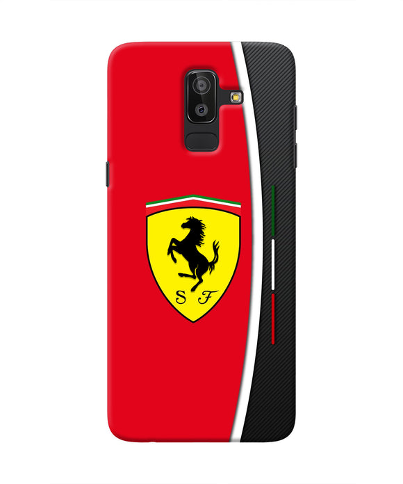Ferrari Abstract Maroon Samsung J8 Real 4D Back Cover