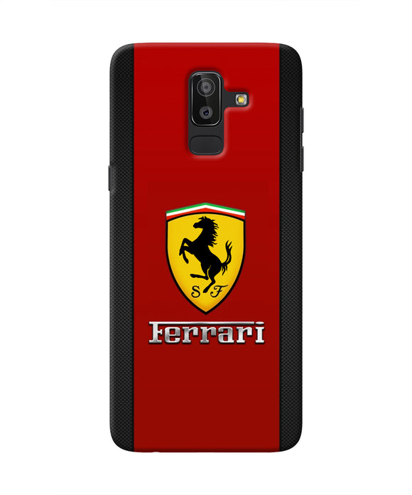 Ferrari Abstract Red Samsung J8 Real 4D Back Cover