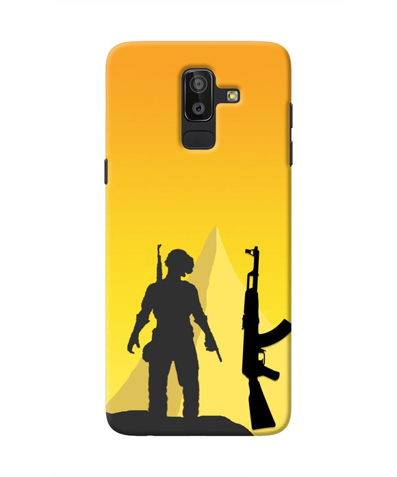 PUBG Silhouette Samsung J8 Real 4D Back Cover