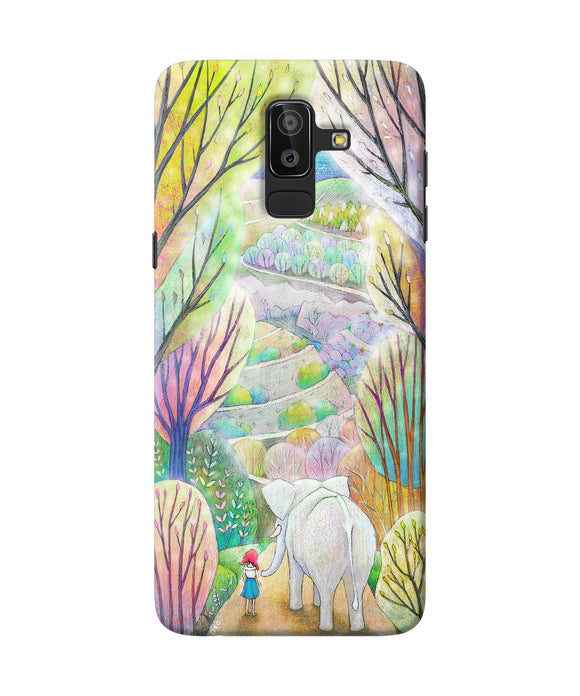 Natual Elephant Girl Samsung J8 Back Cover
