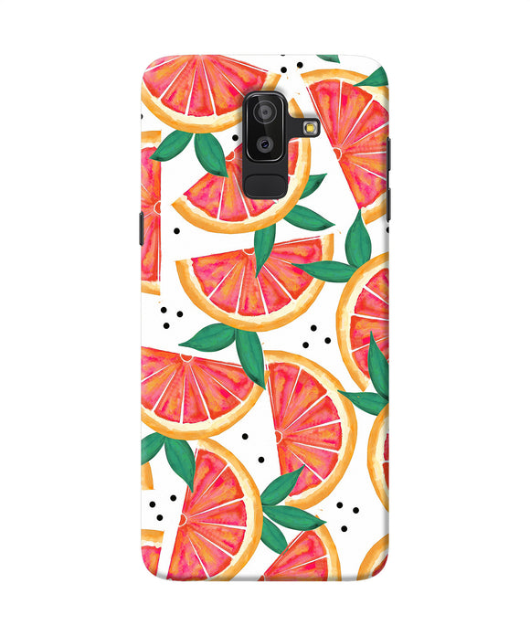 Abstract Orange Print Samsung J8 Back Cover