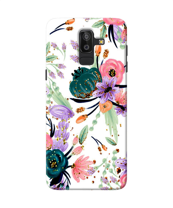 Abstract Flowers Print Samsung J8 Back Cover