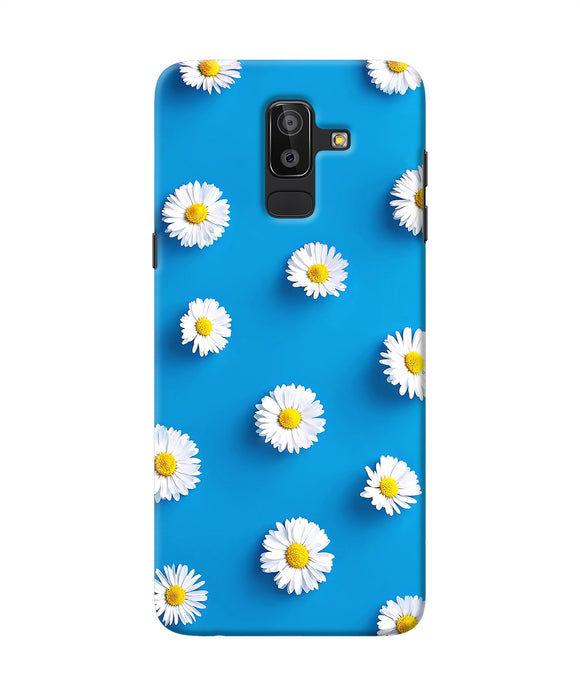 White Flowers Samsung J8 Back Cover