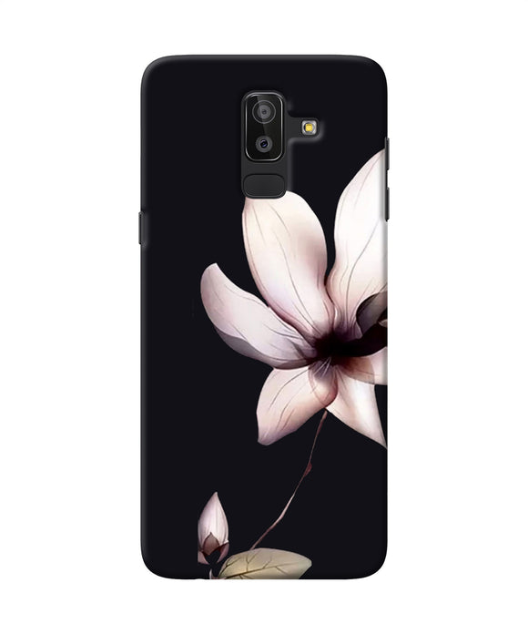 Flower White Samsung J8 Back Cover