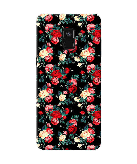 Rose Pattern Samsung A8 Plus Back Cover