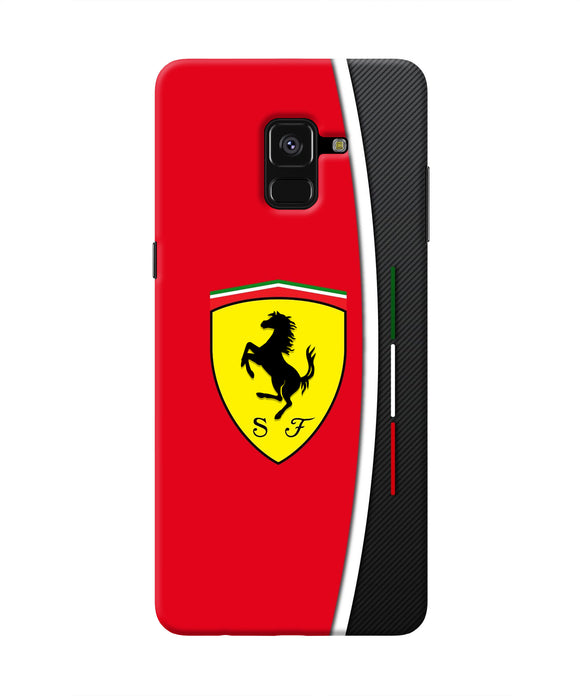 Ferrari Abstract Maroon Samsung A8 plus Real 4D Back Cover