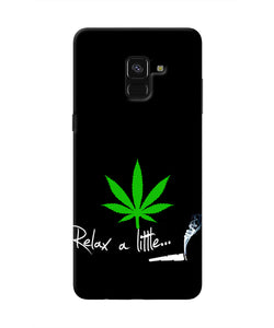 Weed Relax Quote Samsung A8 plus Real 4D Back Cover