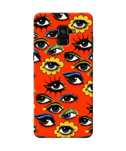 Abstract Eyes Pattern Samsung A8 Plus Back Cover