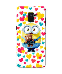 Minion Teddy Hearts Samsung A8 Plus Back Cover