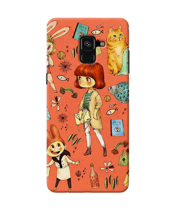 Canvas Little Girl Print Samsung A8 Plus Back Cover