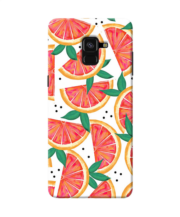 Abstract Orange Print Samsung A8 Plus Back Cover